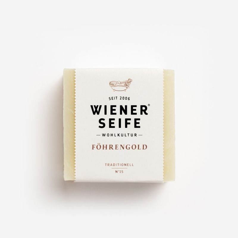 Wiener Seife Sapone Oro di Pino N°15, fatto a mano 125 g
