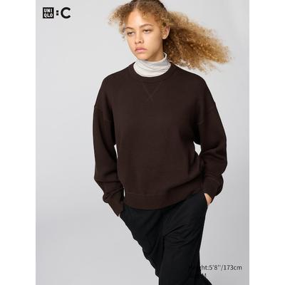 Uniqlo - Smooth Cotton Crew Neck Jumper - Dark Brown - XXL
