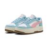 Sneaker PUMA "Rebound Femme Low Suede Sneakers Damen", Gr. 36, weiß pinkscape aqua pink blau, Obermaterial: Synthetik, Kuhleder, Textil; Futter: Textil; Innensohle: Textil; Laufsohle: Gummi, Schuhe