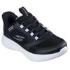 Slip-On Sneaker SKECHERS "GO RUN 400 V2", Kinder, Gr. 39, schwarz, Textil, sportlich, Schuhe, Freizeitschuh zum Schlupfen, Größenschablone zum Download