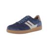 Sneaker GABOR "Gabor Sneaker Leder", Damen, Gr. 40, blau (blau, beige), Leder, casual, Schuhe