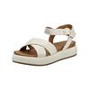 Plateausandaletten INUOVO "INUOVO Sandalen Leder", Damen, Gr. 41, beige (crema), Leder, casual, Schuhe