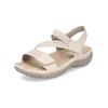 Riemchensandale RIEKER "Rieker Sandalen Lederimitat", Damen, Gr. 41, ginger, Lederimitat, casual, Schuhe