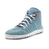 Barfußschuh LEGUANO "leguanito go", Kinder, Gr. 27, blau (hellblau, grau), Textil, sportlich, Schuhe, Schnürer, High-Top-Sneaker mit biegsamer LIFOLITSohle