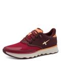 Slip-On Sneaker TAMARIS "Nowana", Damen, Gr. 42, rot (rot kombiniert), Textil, Lederimitat, Synthetik, unifarben mit Farbeinsatz, sportlich, Schuhe, Freizeitschuh, Halbschuh, Slipper mit Ortholite-Ausstattung