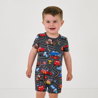 Pixar Cars Piston Cup Pocket Bamboo Baby Romper - Short-Sleeves & Shorts - 0-3 months