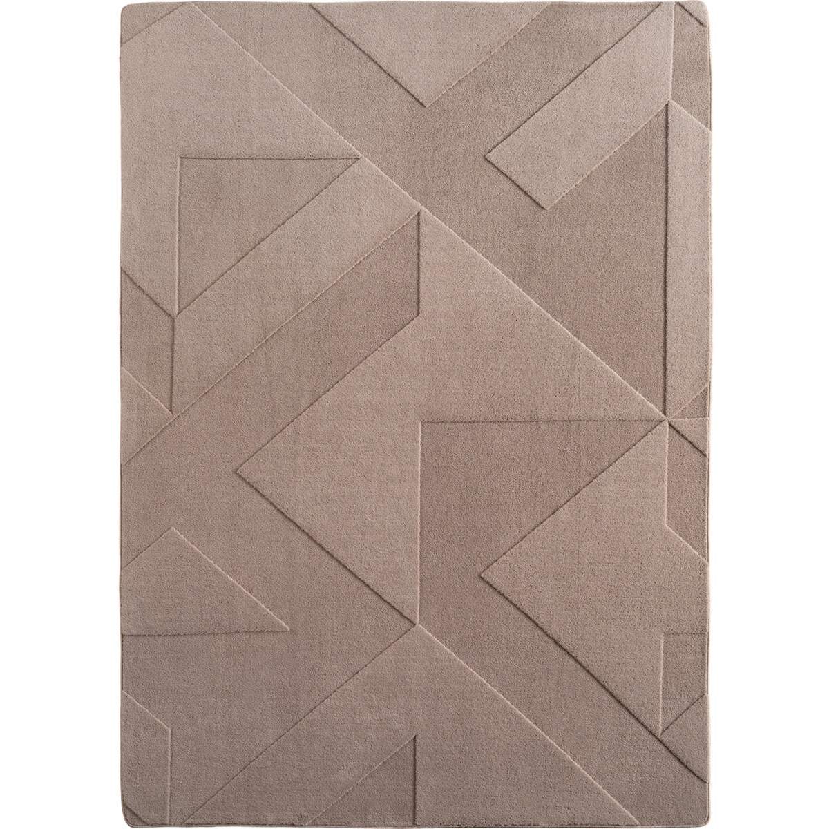 Teppich Kurzflor Geometrisch Microfaser Innen Beige Rechteckig 160x230 | Kadima Design Image