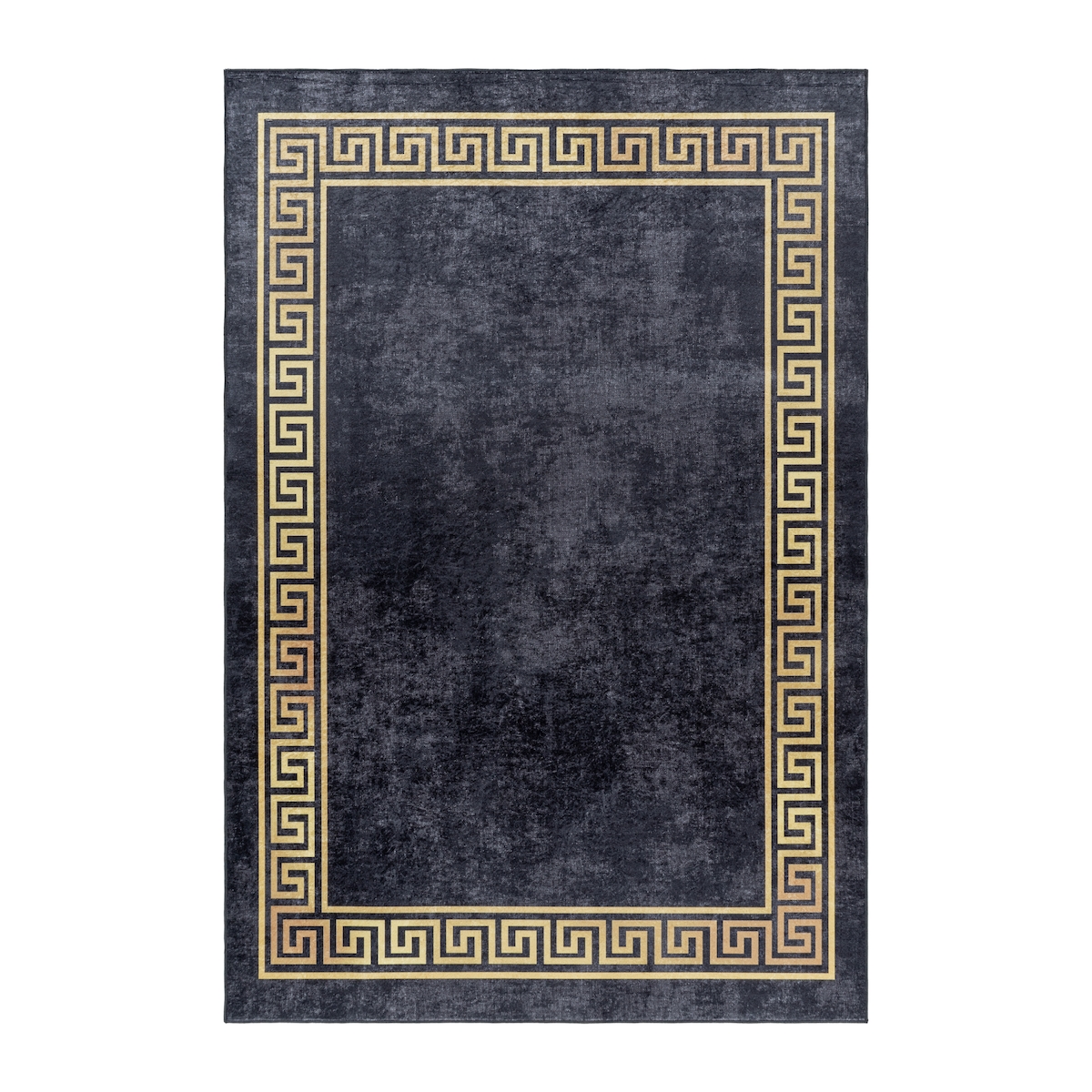 Teppich Schlafzimmer Mäander Pflegeleicht Waschbar Strapazierfähig Wohnzimmer Esszimmer Schwarz 120x170 cm – PIZOL von Kadima Design Image