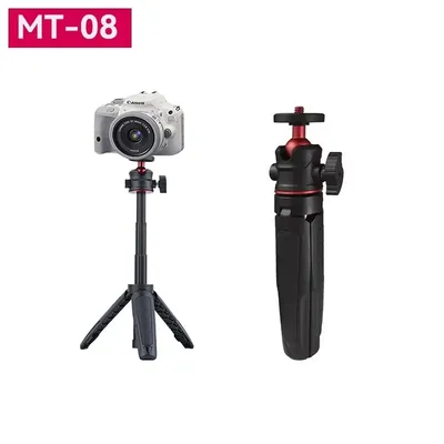 MT-08 Mini Desktop Selfie Stick Tripod Handheld Camera DSLR Camera Live Vlog for GoPro Camera Phone Portable Retractable Stand