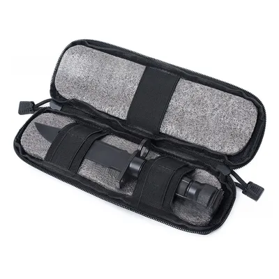 DIZETION EDC Tactical Knife Pouch, Molle Nylon Bag for Folding Knives, Outdoor Hunting