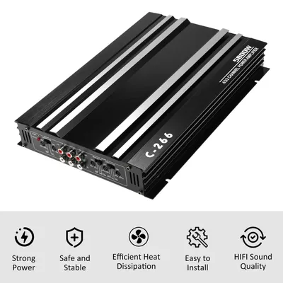 Car Power Amplifier 12V 4 Channel High Power Audio Speaker Amplifier