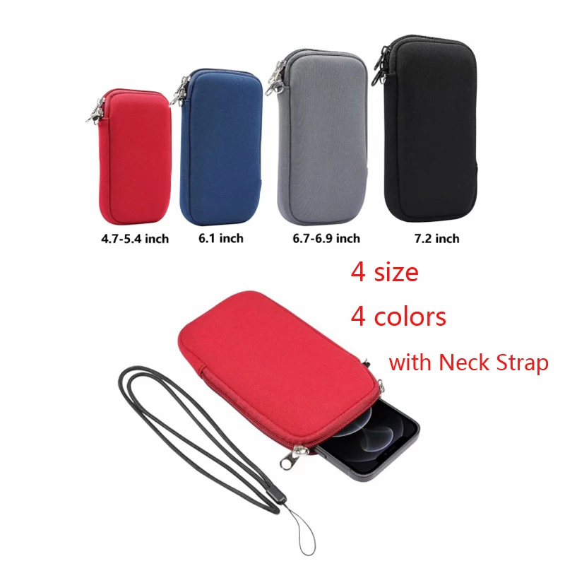 Universelle 4,7-7,2 Zoll wasserdichte Handy tasche Tasche für iPhone Samsung Huawei Xiaomi LG stoß feste Handy hülle mit Schulter gurt Image