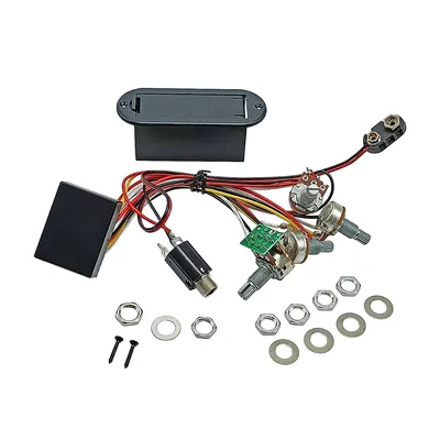2 Band Active EQ Equalizers Electric Bass Preamp Circuit Pickup Replacement for Active Bass Pickup Bass Guitar
