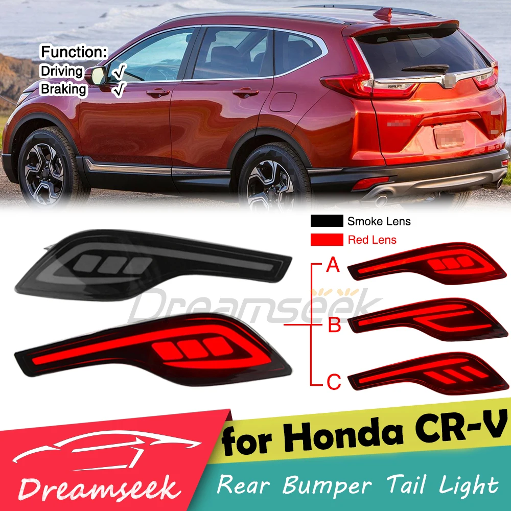 Coppia LED Paraurti Posteriore Freno Fanale posteriore per Honda CRV CR-V 2017 2018 2019 Riflettore Guida Lampada di Arresto Fanale Posteriore Accessori Auto