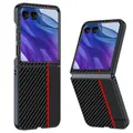 Capa per Motorola Razr 60 Ultra Razr 50 Custodia in fibra Texture PU-Cover in pelle per Motorola Moto Razr Ultra 2025 2024 Funda