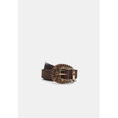 Stradivarius Belt with contrast buckle Brown 34