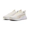 Laufschuh PUMA "FLYER LITE 3", Gr. 43, weiß (warm weiß, puma gold), Textil, sportlich, Schuhe