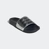 Badesandale ADIDAS SPORTSWEAR "SHOWER ADILETTE", Gr. 37, core schwarz, silber metallic, silber metallic, Synthetik, sportlich, Schuhe