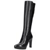 High-Heel-Stiefel NERO GIARDINI "Nero Giardini Stiefel Leder/Textil", Damen, Gr. 38, schwarz, Leder, Textil, casual, Schuhe