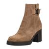 High-Heel-Stiefelette NERO GIARDINI "Nero Giardini Stiefelette Veloursleder", Damen, Gr. 40, braun, Veloursleder, casual, Schuhe