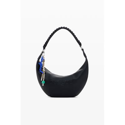 Medium faux leather bag with 3D logo