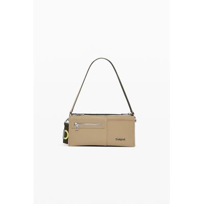 Small two-tone convertible bag