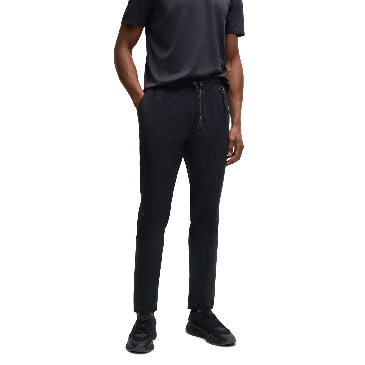 Boss Mens Hwoven Tracksuit Bottoms in Black - Size Small | Boss Sale | Discount Designer Brands