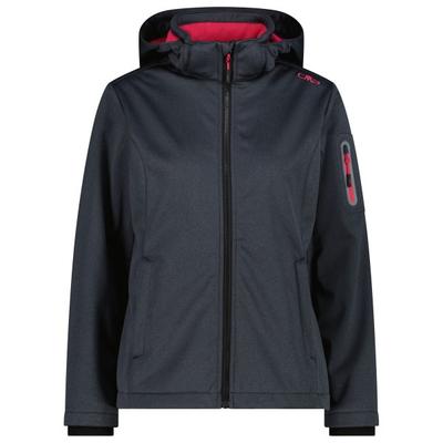 CMP - Women's Jacket Zip Hood Melange Softshell - Softshelljacke Gr 52 blau Image