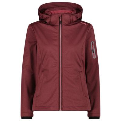 CMP - Women's Jacket Zip Hood Melange Softshell - Softshelljacke Gr 36 rot Image