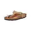 Zehentrenner ROHDE "Rohde Pantoletten Nubukleder", Damen, Gr. 35, beige (natur), Nubukleder, casual, Schuhe