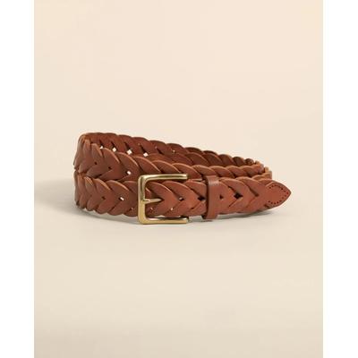 Brooks Brothers Men's Braided Leather Belt | Brown | Size 30