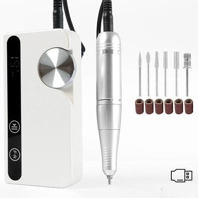 Nails Polishing Machine 45000rpm Nails File Drill Set Adjustable Speed Electric Nails Drill Machine with Drill Bits
