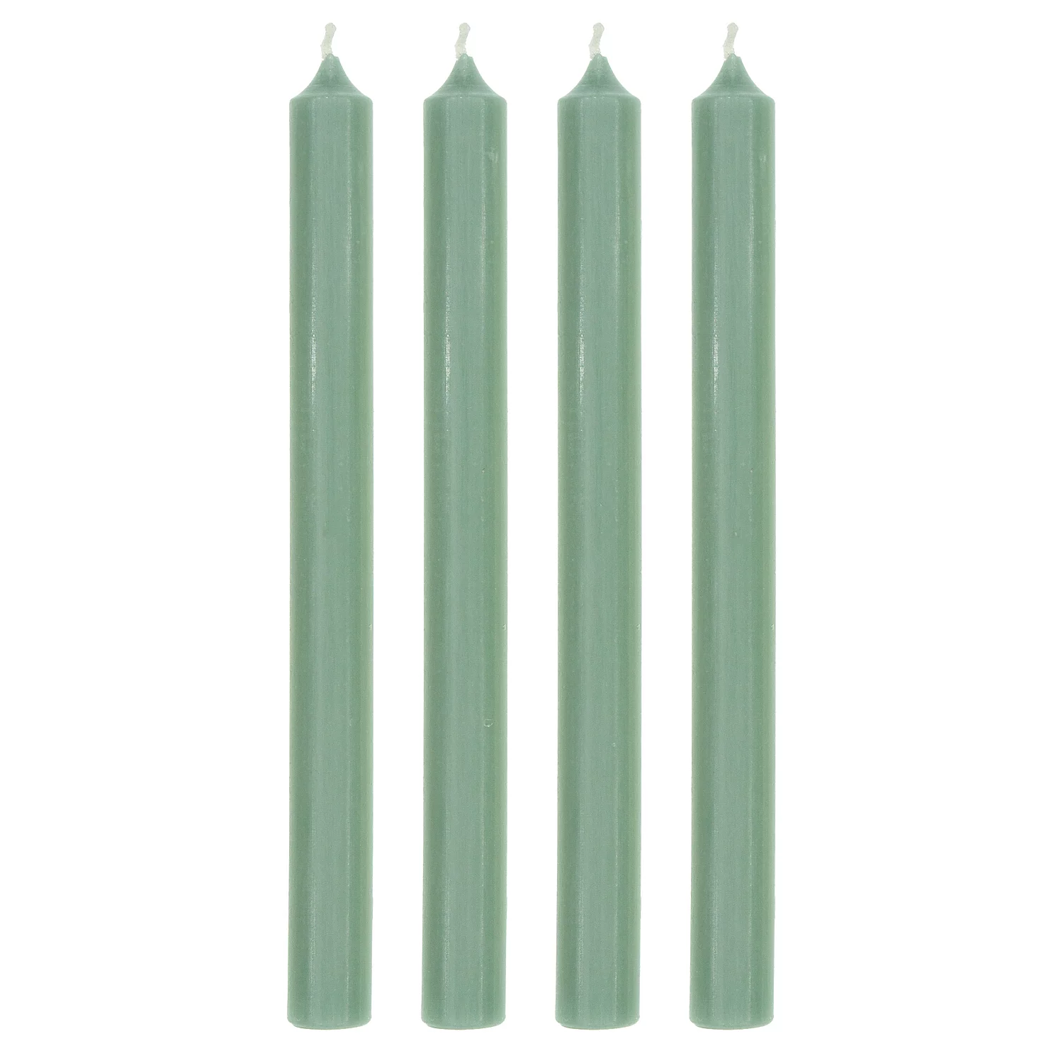 Bougies longues rustiques, émeraude, 25 x 2,2 cm, 4 pièces