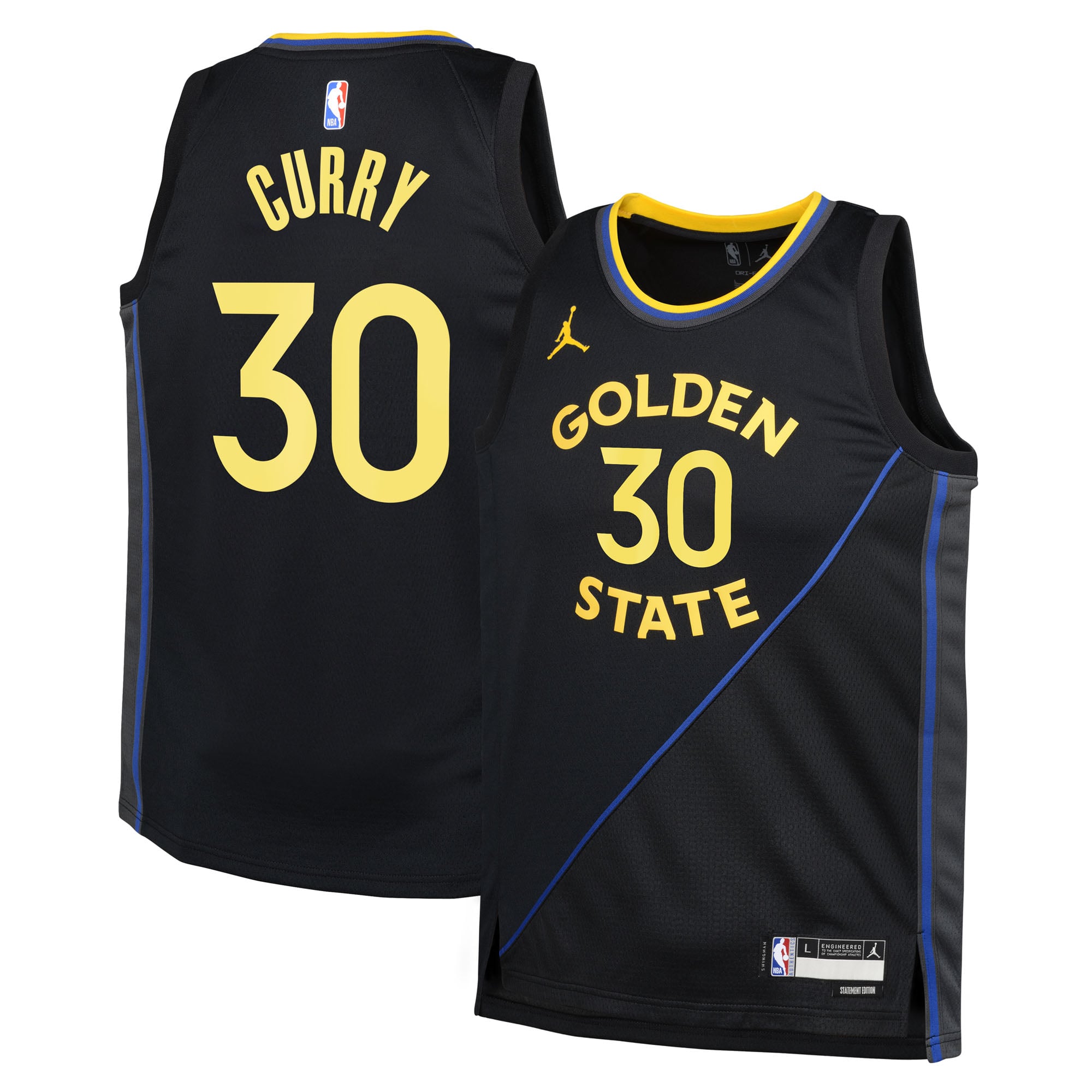 Maillot Swingman Jordan Brand Statement Edition des Golden State Warriors - Noir - Stephen Curry - Enfant - unisexe Taille: S (8)