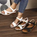 Femmes sandales 2025 nouvelles sandales de plage d'été femmes talons Sandalias chaussures à semelles compensées décontractées chaussures d'été sandales à talons souples femme