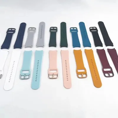 Offizielles Silikonarmband für Samsung Galaxy Watch 7 6 5 4 FE 44 mm 40 mm 5 Pro 45 mm 20 mm Armband ohne Lücke Galaxy Watch 6-4 Classic