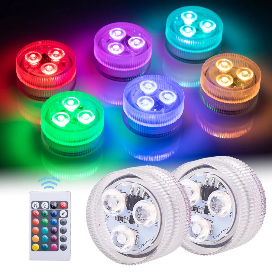 RGB LED Atmosphäre Licht 16 Farben Fernbedienung Tasse Flaschen Lampe Leuchtende Requisiten für Schwimmbad Aquarium Vase Party Decor Image