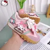 Sanrio Mädchen Cartoon Double Net Forrest Gump Schuhe Hello Kitty Melody Herbst Neue Kawaii Anime Mode Weiche Sohlen Board Schuhe