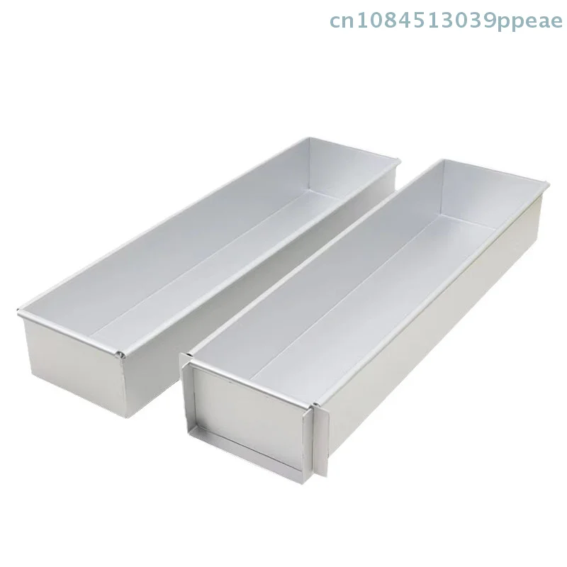 Heimgebrauchsform aus Aluminiumlegierung für Kastenbrot, Long Cake Tiramisu, langlebige und elastische flache Toastform mit Aktivkante Image