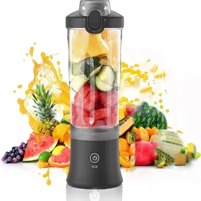 New Portable Blender 600ML Electric Juicer Fruit Mixer 4000mAh USB Rechargeable Smoothie Mini Blender Personal Juicer Colorful