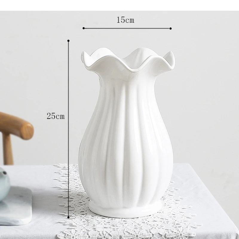 Keramik Vase Hause Einfarbig Blumenarrangement Dekoration Wohnzimmer Desktop Container Image