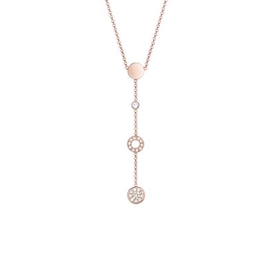 Elli Y-Kette Kreise 925er Silber, mit Kristallen von Swarovski® rosefarben Damen Image