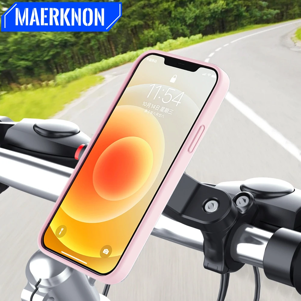 Universal Mountainbike Handy Halter Motorrad GPS Navigation Stehen Stoßfest Lenker Halterung Für Alle Smartphones Image