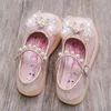 Disney Kinder-Freizeitschuhe, LED-Licht, Elsa-Prinzessin, gefrorenes PU-Leder, Frühlingsschuhe für Mädchen, rutschfeste rosa-blaue Schuhe, Größe 23–32