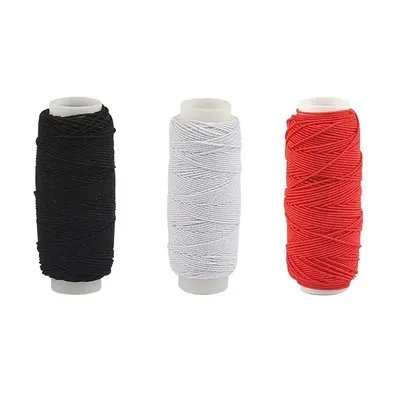 3pcs 0.6mm Elastic Threads 20m/Roll For Sewing Machines Embroidery Sewing Hand Sewing Thread Craft DIY Sewing Accessories