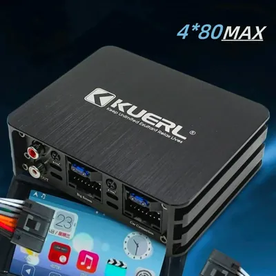 Class AB 4 Channel Car DSP Amplifier RMS 4*60W Automotive Audio System Dedicated Android Large Screen System Amplifier