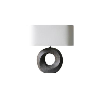 SALESFEVER Tischleuchte "Keramik", grau, beige, H: 55cm, Lampen, mit handbemalter Keramik-Basis Image