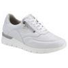 Sneaker WALDLÄUFER "K-RAMONA-Soft", Damen, Gr. 10 (44,5), silber (weiß, silberfarben), Nappaleder, Textil, Nubukleder, sportlich, Schuhe Sneaker, in Weite K, mit Orthotritt, Freizeitschuh, Halbschuh, Schnürschuh