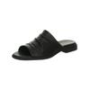 Pantolette THINK "Think Pantoletten Nappaleder", Damen, Gr. 39, schwarz, Nappaleder, casual, Schuhe