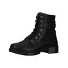 Schnürstiefelette MUSTANG SHOES "Mustang Shoes Stiefelette Lederimitat", Damen, Gr. 39, schwarz, Lederimitat, casual, Schuhe